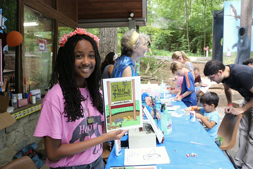 Lavendar Harris, 16-year-old Georgia 4-H'er and a volunteer at Bear Hollow Zoo in Athens-Clarke County, compiled a coloring book to serve as a fundraiser for the zoo. Harris is a home-schooled student and Newton County, Georgia, 4-H Club member. The coloring book is the keystone of her Georgia 4-H Leadership in Action project.