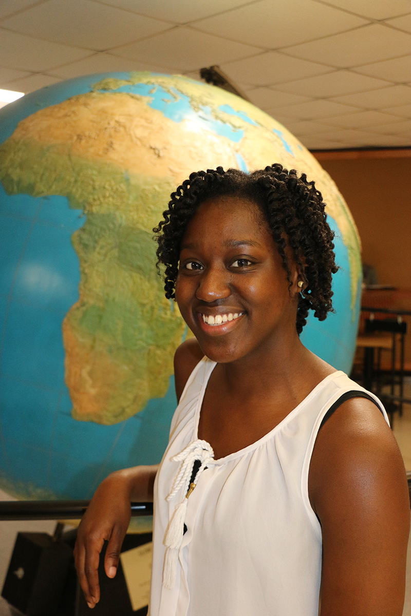 This spring, Samaria Aluko became the first recipient of the college's Broder-Ackermann Global Citizen Award. CAES Associate Dean for Academic Affairs Josef Broder and his seven siblings endowed the annual $1,000 award in spring 2017 in honor of their parents, Hans Broder and Margrit Ackermann.