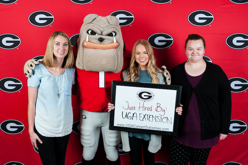 Graduating seniors Gracie Row (left to right), Meghan Mitchell and Brittany Clark, from UGA, will participate in the 2018 UGA Extension summer internship program. Row and Mitchell will work in the 4-H programs in their respective counties, and Clark will work in the Agriculture and Natural Resources program.