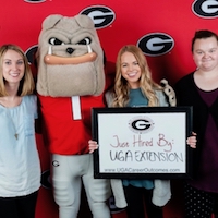 Graduating seniors Gracie Row (left to right), Meghan Mitchell and Brittany Clark, from UGA, will participate in the 2018 UGA Extension summer internship program. Row and Mitchell will work in the 4-H programs in their respective counties, and Clark will work in the Agriculture and Natural Resources program.