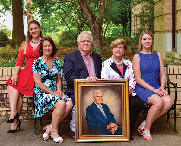 A gift from the Pulliam family will create an endowed chair position in honor of Pulliam family patriarch H.M. (Morris) Pulliam. The family has deep roots at UGA. Left to right: Anna Kate Pulliam is a 2018 math education alumna of UGA. Amy Pulliam is working toward a master's degree in education with an anticipated graduation date of 2019. Dr. Michael Pulliam, who graduated with a zoology degree in 1961, and his wife, Elaine, elected to fund the endowed chair. Grace Pulliam, a current UGA student, majors in genetics and music and she plans to graduate in 2022.