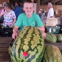 JT Clarke of Meriwether County took home second place in the 2018 Georgia 4-H Watermelon Growing Contest with his 1220-pound melon.