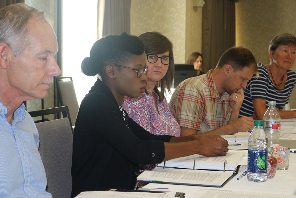 Peanut Institute Research Director Dr. Samara Sterling speaks about a proposed project at a September 2018 meeting of the External Advisory Panel in Savannah, Ga. (Photo by Allison Floyd)