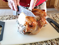 Food safety is key when roasting a turkey.