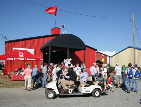 Visitors pour into the University of Georgia building at the 33rd annual Sunbelt Agricultural Exposition Oct. 19.