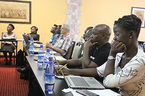 Seven master's and Ph.D. students who are working on Peanut Innovation Lab research in Uganda presented their projects at a recent meeting in Kampala.
