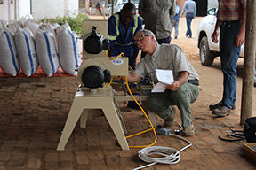 Frank Nolin, a retired businessman who manufactured agricultural equipment for Georgia farms, is designing and building small-scale equipment for Africa through the Feed the Future Peanut Innovation Lab at the University of Georgia.