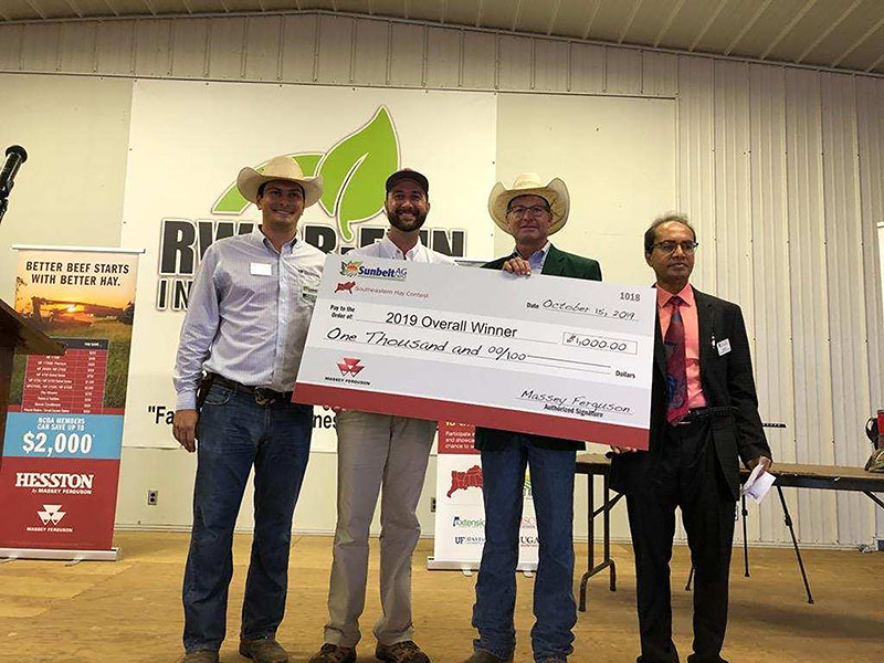 The Southeastern Hay Contest winners were announced on Oct. 15 at the Sunbelt Ag Expo in Moultrie, Georgia. The overall winner was Yon Family Farms from Ridge Spring, South Carolina.