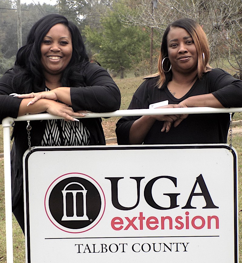 Two new staff members, both Talbot County natives, have joined the staff of the local UGA Extension office in Talbot County. Erica Chaney (left) is the EFNEP program assistant and Shamona Willis is the county Extension 4-H educator.