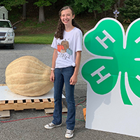 Natalie Payne of Union County had the second-place pumpkin, weighing 432 pounds.