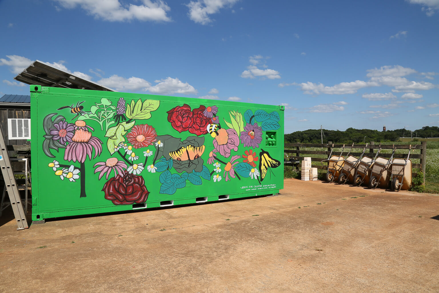 Military shipping containers at UGArden become works of art and