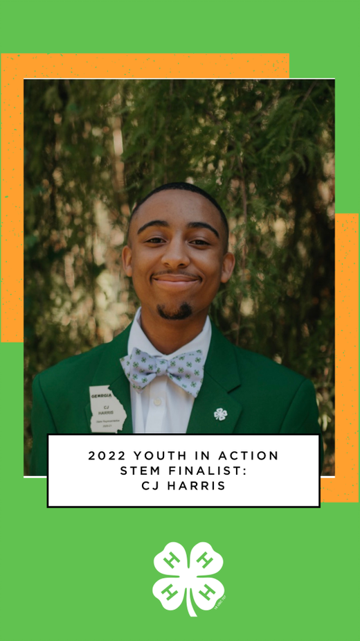 CJ Harris of Covington, Georgia, was recognized as a 2022 Youth in Action STEM finalist.