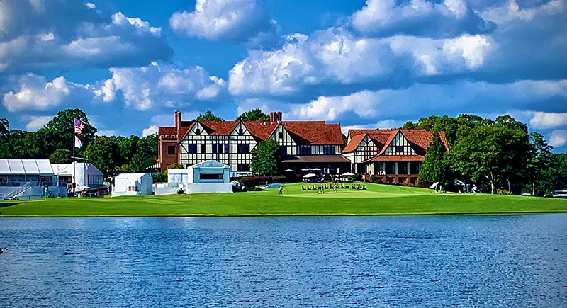 A view of the 18th green at the East Lake Golf Club in Atlanta.