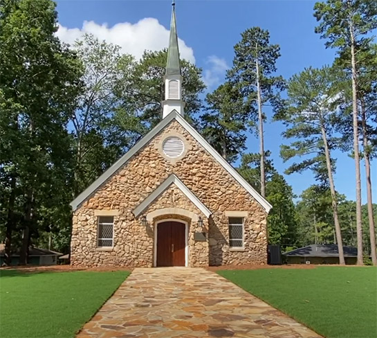 The renovated chapel at Rock Eagle 4-H Center received an award from the Georgia Trust for Historic Preservation.