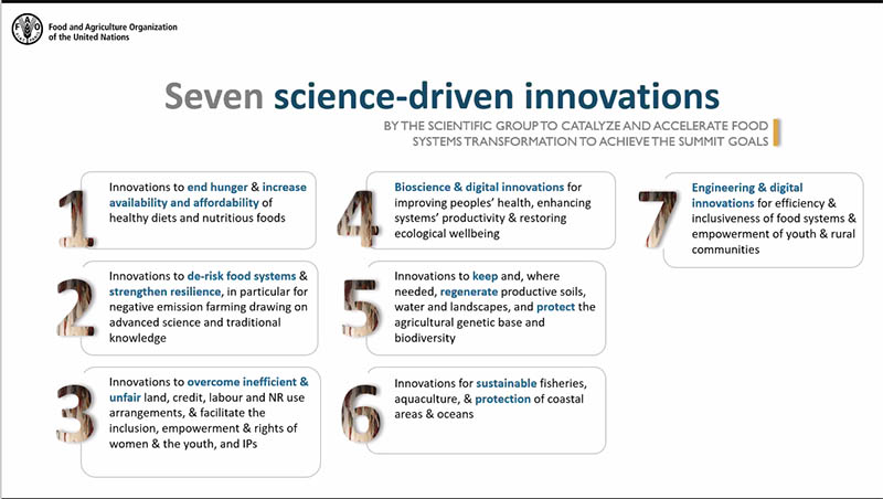 The U.N.'s FAO has formulated seven science-based innovations to address some of the world's most challenging issues.