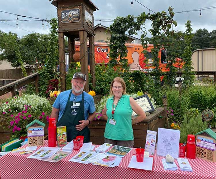 Businesses are encouraged to participate in the 2022 Great Georgia Pollinator Census, set for Aug. 19-20. In 2021, Master Gardeners held a counting event at Slow Pour Brewery in Gwinnett County.