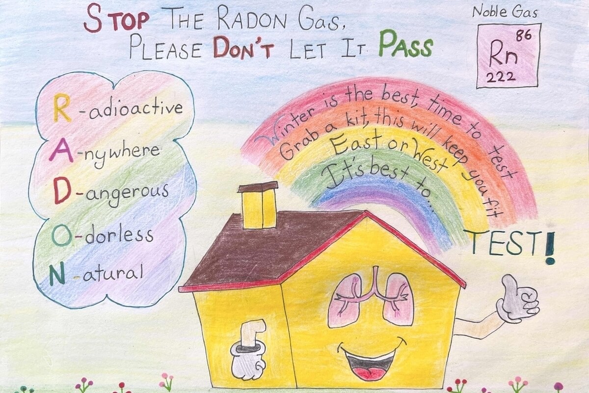 January is National Radon Action month, and each year University of Georgia Cooperative Extension sponsors a poster contest for students across the state to help bring awareness to the importance of radon testing.