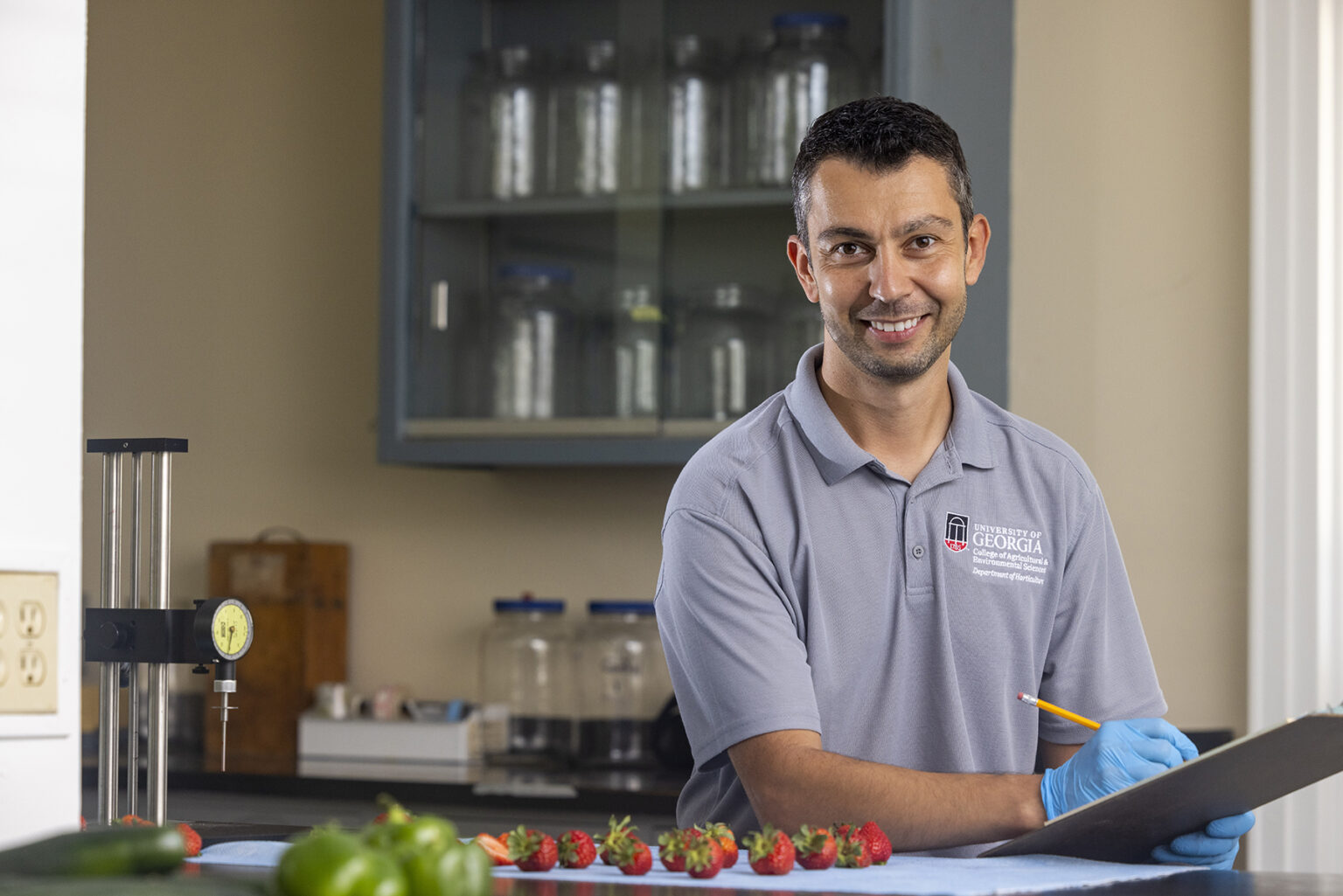 Angelos Deltsidis is an assistant professor with the College of Agricultural and Environmental Sciences' horticulture department. (Photo by Dorothy Kozlowski/UGA)