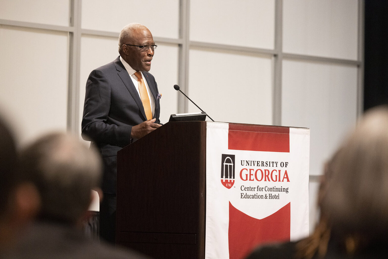 Robert J. Jones, chancellor of the University of Illinois at Urbana-Champaign, delivered the 2022 Mary Frances Early Lecture on Feb. 22. (Photo by Dorothy Kozlowski/UGA)