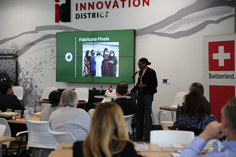 Adrian Robbins, a 2021 CAES graduate and current UGA MBA, shared information about her ag tech startup, AgLite. A UV-C light sterilization method to prevent the spread of plant disease from contaminated seeds, AgLite was a finalist in CAES' 2021 FABricate Entrepreneurial Initiative.