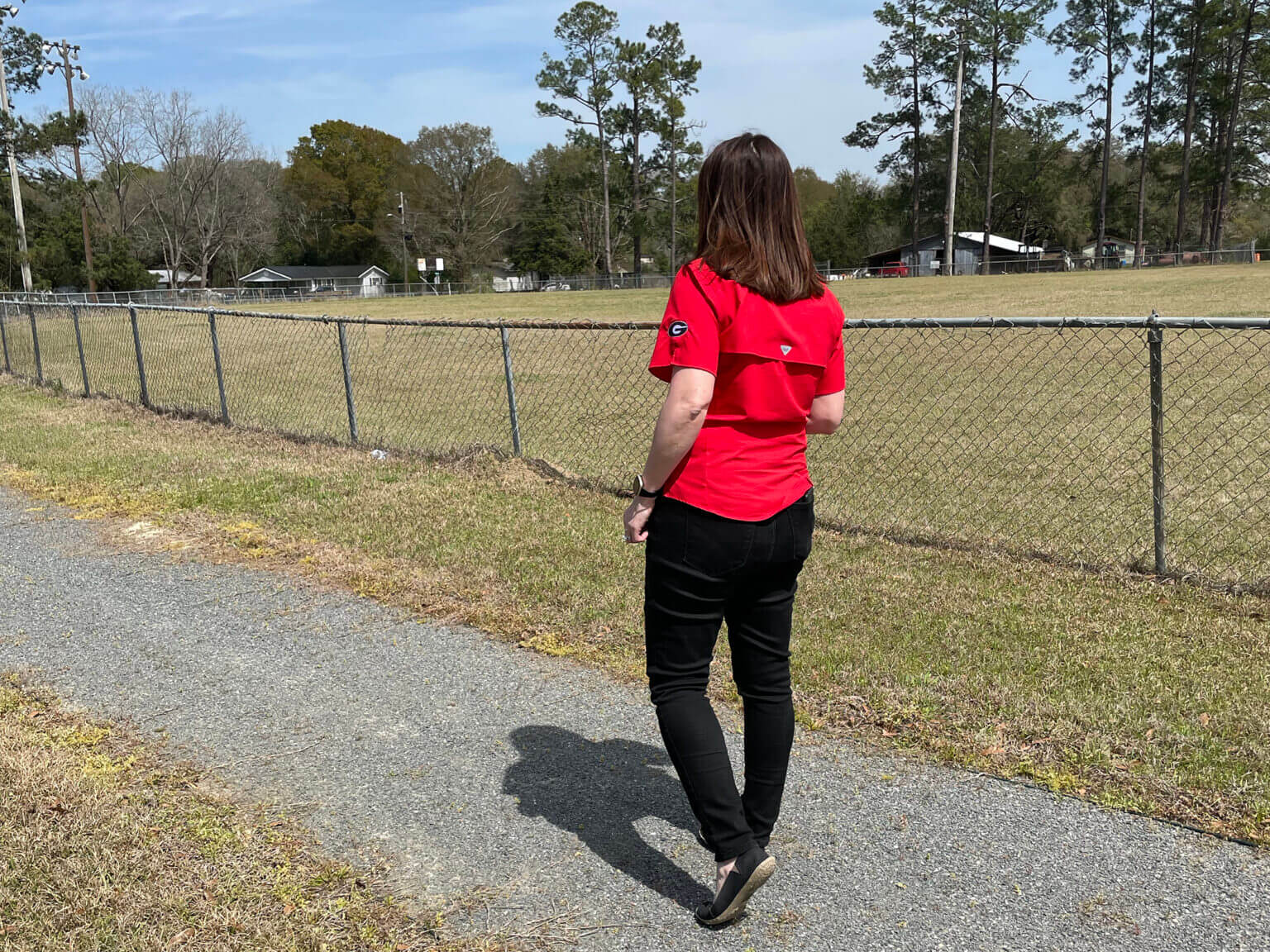 A woman walks on one of the paths in Calhoun County. (Submitted photo)