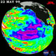 A very strong La Niña can be seen in this NASA satellite image.