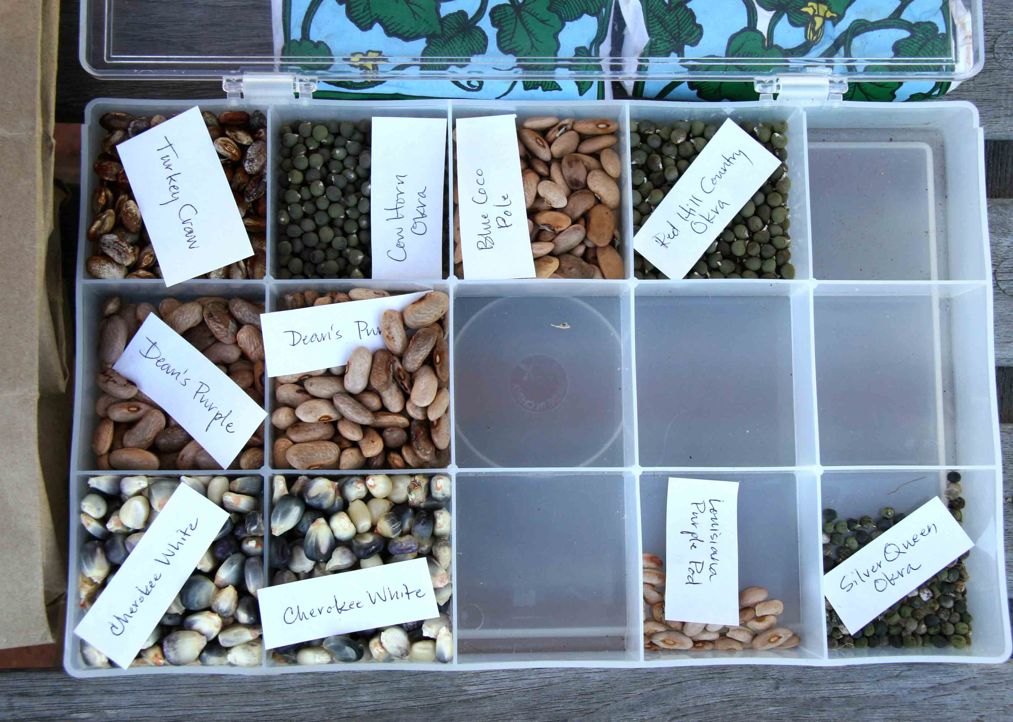 Photos of seeds available at a recent seed swap at the State Botanical Garden of Georgia.