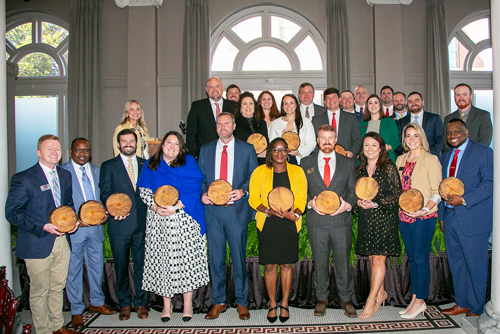 After completing 106 sessions, learning from 122 expert speakers and completing more than 220 hours of educational content over 18 months, 25 leaders in two of Georgia’s largest industries — agriculture and forestry — are prepared to lead their industries thanks to the Advancing Georgia’s Leaders in Agriculture and Forestry program. The 2022-24 cohort was selected from more than 90 nominations, 60 applications and 40 interviews for the program, which is offered by the College of Agricultural and Environmental Sciences Office of Learning and Organizational Development.