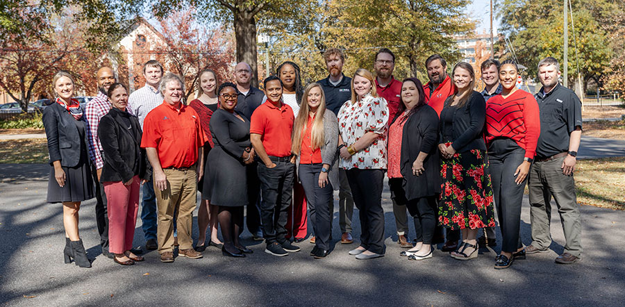 Back row L-R: Lauren Griffeth, James Anderson, Justin Hand, Allie Griner, Brad Avril, La Keisha Levi, Matt Hammons, Jay Lessl, Jay Porter, Jacob Williams, Ben Campbell.
Front row L-R: Maria Bowie, Campbell Vaughn, Leslie Thomas, Bhabesh Dutta, Sydni Ingram, Megan Veal, Jackie Nunn, Josie Davis, LaZavia Grier.