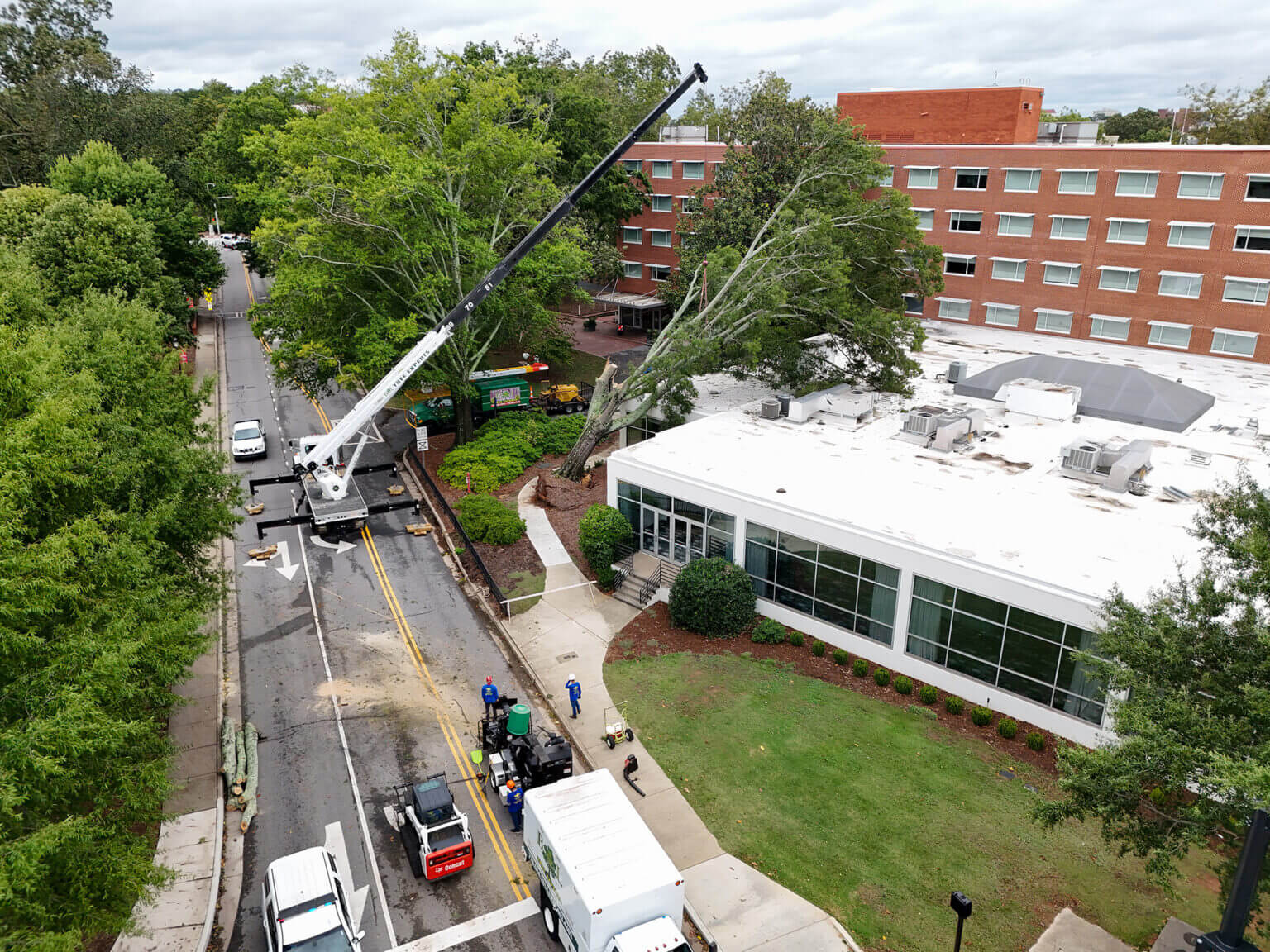 The University of Georgia Center for Continuing Education & Hotel saw some damage from the winds and rain of Hurricane Helene. (Photo by Andrew Davis Tucker/UGA)